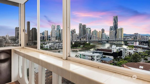 The top floor apartment in Bowen Terrace in New Farm boasts water views from almost every room.
