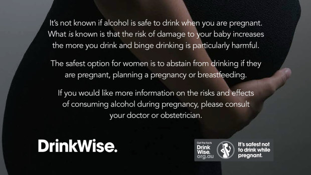 The fine print of the poster that DrinkWise was forced to recall. 