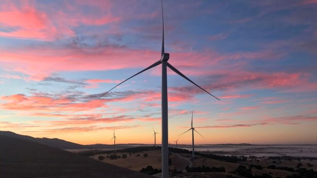 A wind farm near Ararat in western Victoria. 