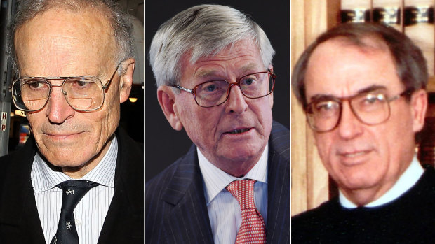 Former High Court judge Dyson Heydon, Former chief justice of the High Court Murray Gleeson and Former High Court judge Michael McHugh.