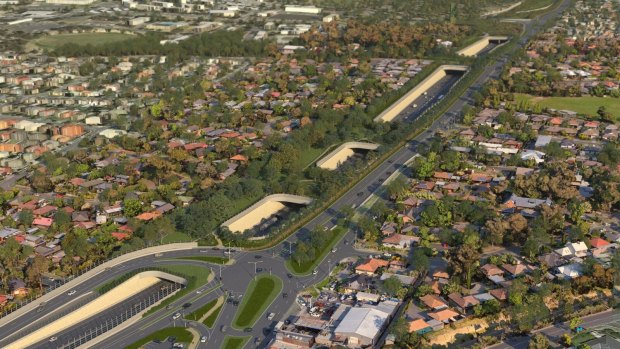 An open cut trench would be built through Watsonia as part of the $15.8 billion North East Link.