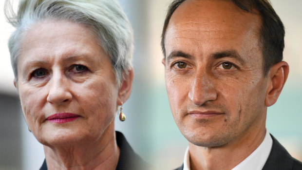 Independent candidate Kerryn Phelps and the Liberal Party's Dave Sharma.