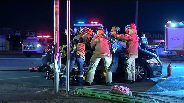 Seven people have been taken to hospital, including six from the one car, after a crash in Melbourne's south-east