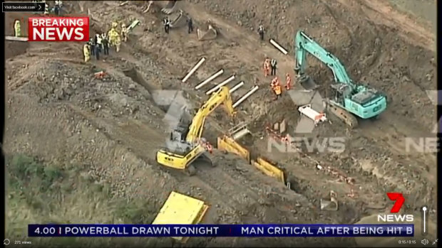 It's believed a worker has died in a trench accident at Wallan this afternoon. 