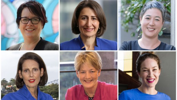 Labor's Penny Sharpe, Liberals' Gladys Berejiklian, Greens' Jenny Leong, Independent Carolyn Corrigan, Liberals' Catherine Cusack and Keep Sydney Open's Jess Miller are running for seats in the NSW election.