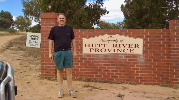 Dominic Steele outside Hutt River Province in Western Australia. 