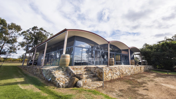 The property includes the cellar door and vines of award-winning wines.