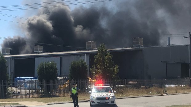A fire at a scrap yard in Maddington has prompted a warning to nearby residents about potentially toxic smoke and fumes.
