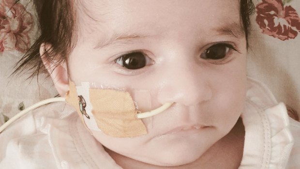Amelia Khan suffered brain damage and is being fed through a tube. 