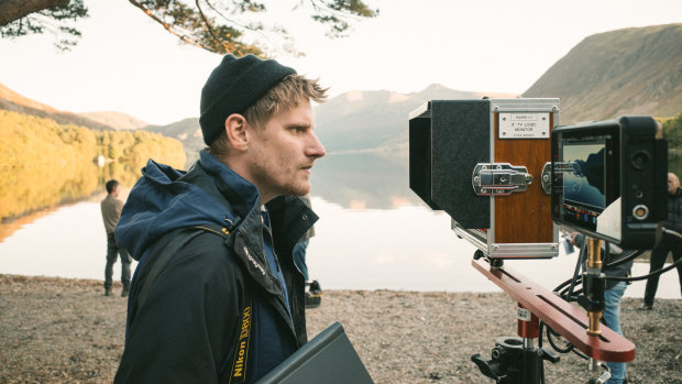 British director Harry Macqueen on the set of Supernova, which is set around Britain’s Lake District. 