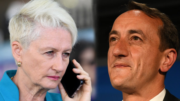 Kerryn Phelps and Dave Sharma are battling it out to win Wentworth. 