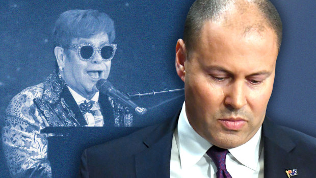 The hardest word: Elton John sang it, Treasurer Josh Frydenberg is feeling it. 