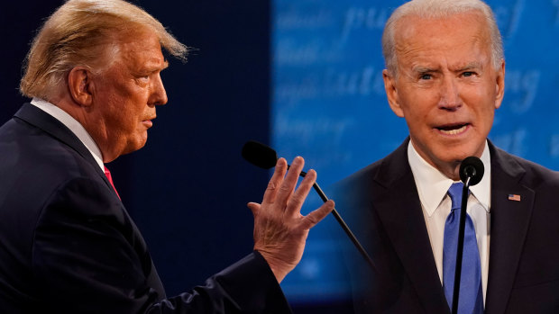 A quieter Trump and a well-drilled Biden faced off in the last presidential debate.