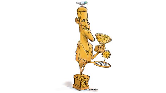 There has been debate over whether to raise a statue to 10-time Australian Open champion Novak Djokovic at Melbourne Park.