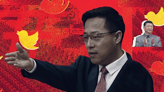 Above: Zhao Lijian has
introduced a new, chaotic tone
to Chinese diplomacy, one that
appears complementary to the
foreign policy of President Xi
Jinping.