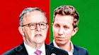 Anthony Albanese and Max Chandler-Mather.