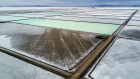 The salt lakes of Bolivia, part of the lithium triangle region also encompassing Chile and Argentina.