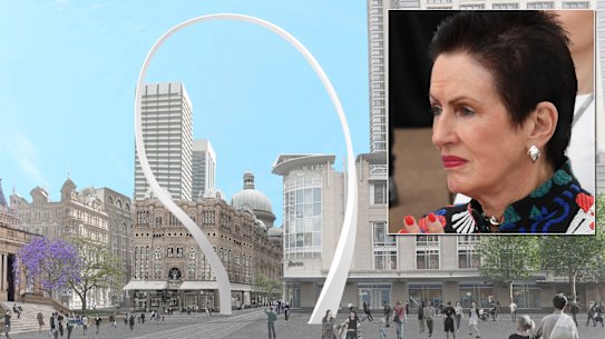 The Cloud Arch, and inset, Clover Moore. 