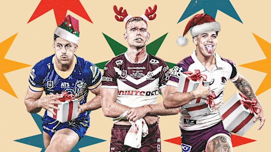 Dylan Brown, Tom Trbojevic and Reece Walsh all have something their clubs want for Christmas.