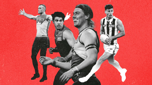 Chad Warner, Christian Petracca, Harley Reid and Nick Daicos are young stars of the AFL developing their own brand.