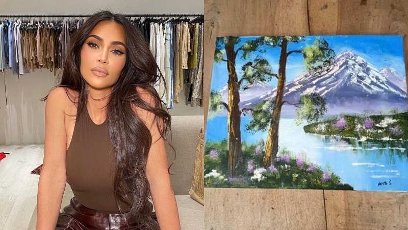 North West Oil Painting Kim Kardashian S Complicated Life As An Instagram Mum