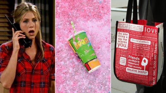 Cheugy: Rewatching “Friends”; Boost Juice; Lululemon bags.