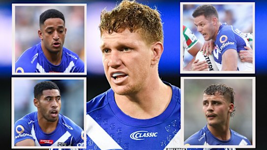 Dylan Napa (main, and clockwise from top left, Brandon Wakeham, Corey Waddell, Aaron Schoupp and Sione Katoa.