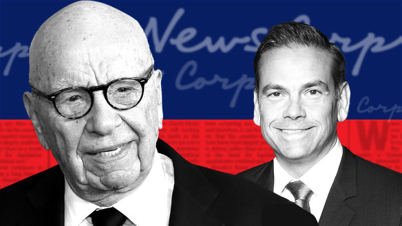 Rupert Murdoch passed the baton as chairman of News Corp to Lachlan who is presiding over the restructure of its Australian operations.