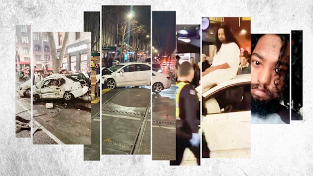 Zain Khan (inset) has been charged with one count of murder, three counts of attempted murder and other offences over the fatal Bourke Street collision.