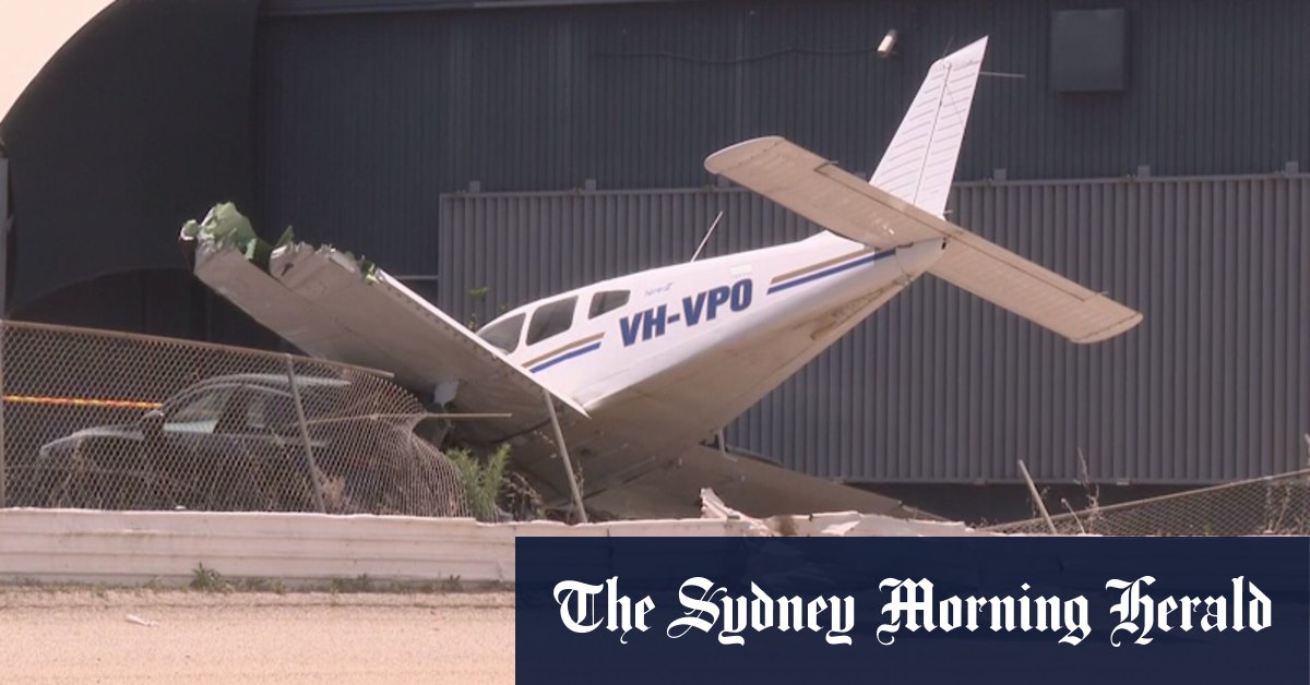 Bankstown light plane crash: Pilot escapes uninjured after crashing ino ...