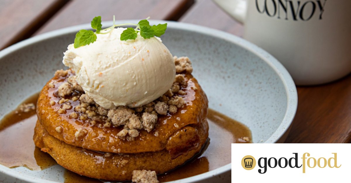 It’s sweet potato cinnamon scroll pancakes and spicy prawn rolls at a sleek cafe by the Terror Twilight team