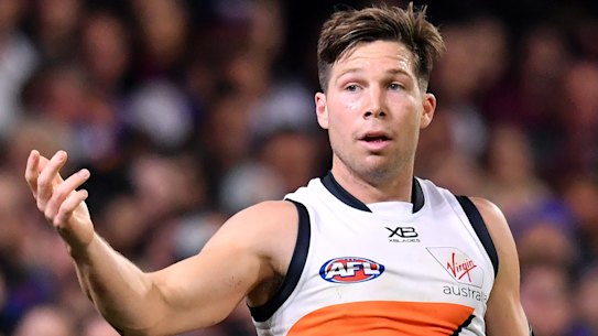 Toby Greene will front the AFL tribunal for the second time in the space of a week on Tuesday night. 