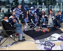 Cats fans in Geelong.