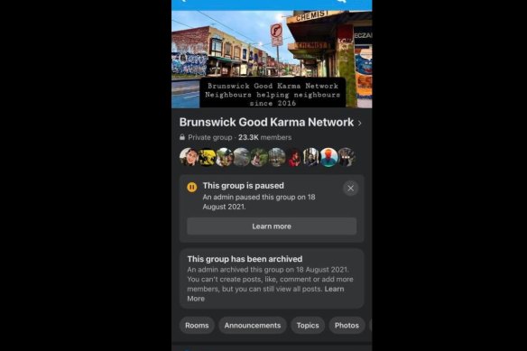 The Brunswick Good Karma Network has closed its Facebook group after allegations of “toxic positivity”, censorship and racism.