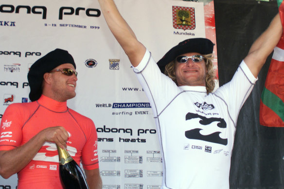 Viva Occy: A win in Mundaka, Spain, put Occhilupo on the verge of a stunning world title in 1999.