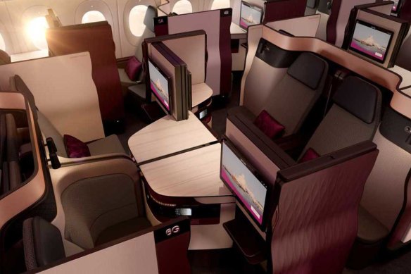 Qatar Airways’ Qsuite business class.