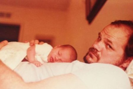 Thomas Markle with baby Meghan Markle, circa 1981.