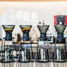 The brewing apparatus at Moment Tea.