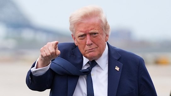 Donald Trump lands in New Jersey on Saturday after attending the funeral of Pope Francis at the Vatican.