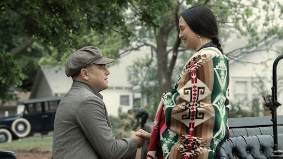 Epic crime drama: Leonardo DiCaprio and Lily Gladstone in Killers of the Flower Moon.