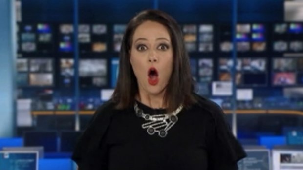 Natasha Exelby after her on-air gaffe in 2017. 