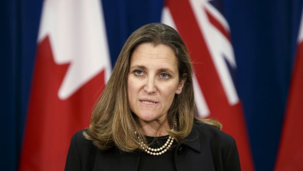 Chrystia Freeland, Canada's minister of foreign affairs.