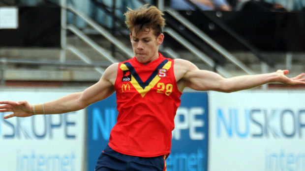 Kaine Baldwin in action for South Australia.