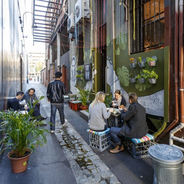 Grand Lane: this laneway off Barrack Street is one of many hidden gems that give central Perth character.
