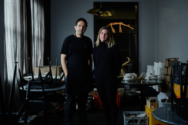 Ben Shewry with his girlfriend Kylie Staddon, Attica’s operations manager, whom he calls its “unsung hero”.