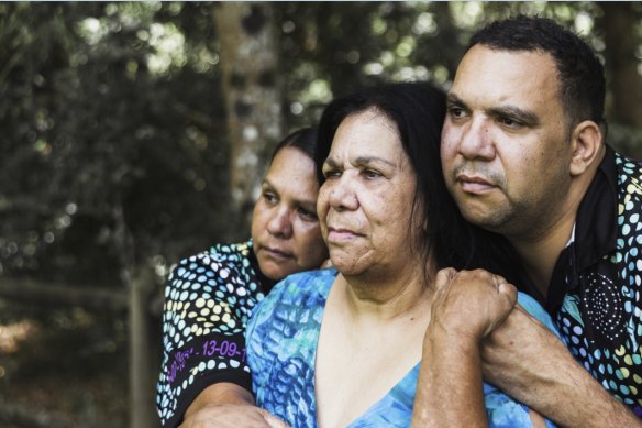 From left, Paula, Muriel and Lucas Craig, the family of murdered Bowraville teen Collen Walker-Craig.