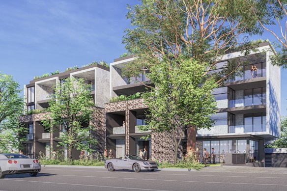 A concept image, lodged during the development application stage, of what the completed unit complex is intended to look like.