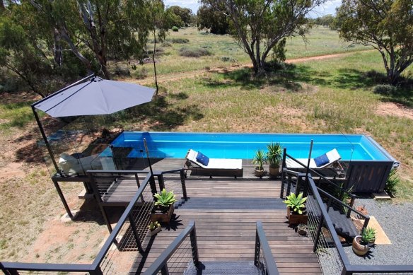 A 12-metre mineral pool backs onto the sprawling farm.