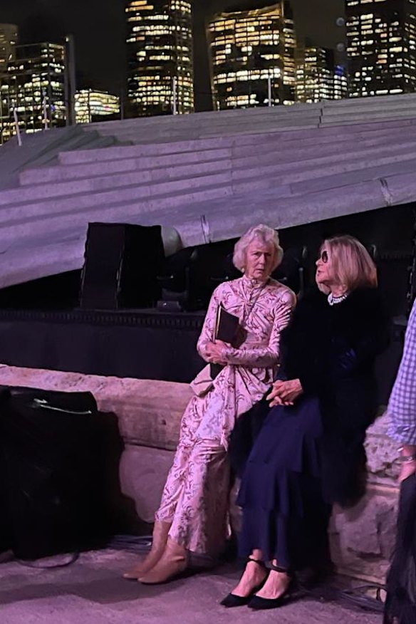 Ms Broadbent with her friend Carla Zampatti at La Traviata.