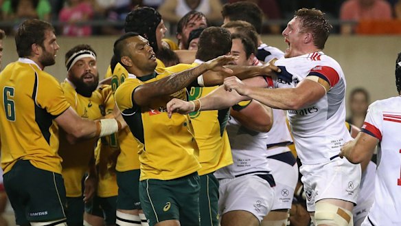 Test: 23,000 turned up to watch the Wallabies play the USA at Chicago's Soldier Field in 2015.